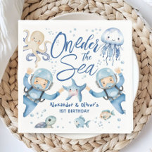 ONEder O Mar Gêmeos Meninos 1º aniversário Fofo Oc