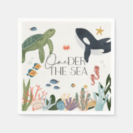 Guardanapo De Papel Oneder The Sea First Birthday Mesa Decor