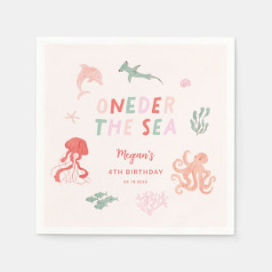 Guardanapo De Papel ONEder The Sea Girl Festa de aniversário