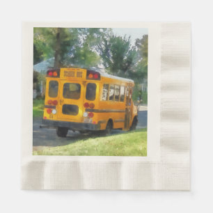 Guardanapo De Papel Ônibus escolar estacionado