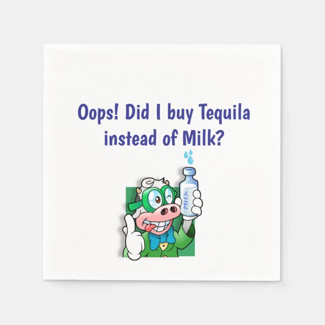 Guardanapo De Papel "Oops. Eu comprar Tequila?" Coquetel Divertido Nap (Frente)