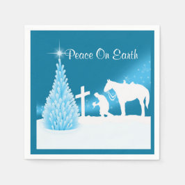 Guardanapo De Papel Oração do Vaqueiro do Natal Ocidental