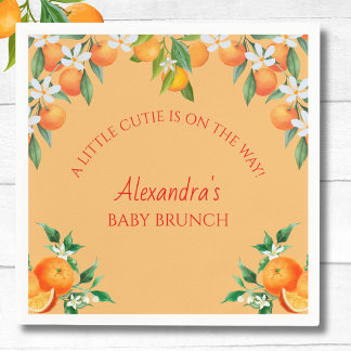 Guardanapo De Papel Orange A Little Cutirus Citrus Baby Brunch