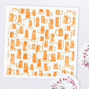 Guardanapo De Papel Orange Cat