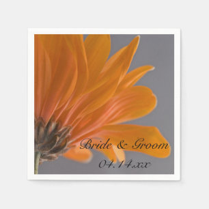 Guardanapo De Papel Orange Daisy no casamento de Cinzas