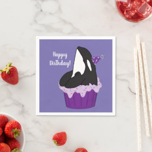 Guardanapo De Papel Orca Assassina Assassina Personalizável Aniversá