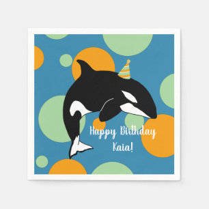 Guardanapo De Papel Orca Killer Whale Birthday