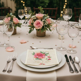 Guardanapo De Papel Orçamento de casamento encantador jardim de rosas