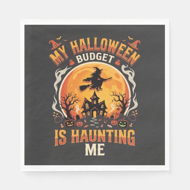 Guardanapo De Papel Orçamento de Terror de Halloween (Frente)