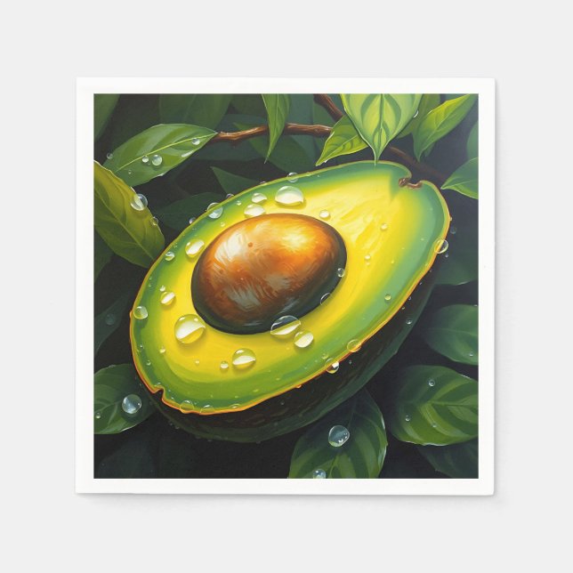 Guardanapo De Papel Orgânico Avocado com Dewdros (Frente)