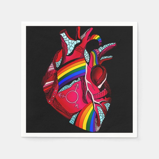 Guardanapo De Papel Orgulho gay de Vestuário LGBT Pavilhão LGBT Arco-Í (Frente)