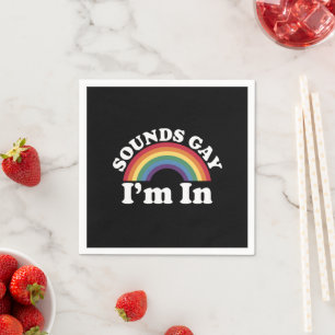 Guardanapo De Papel Orgulho Gay LGBT Arco-íris Soa Gay Estou Dentro