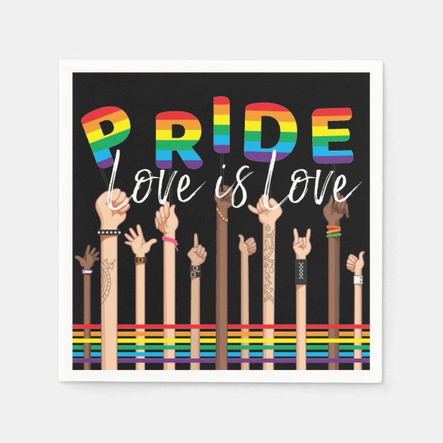 Guardanapo De Papel Orgulho gay Rainbow LGBT Party Napkin (Frente)