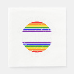 Guardanapo De Papel Orgulho LGBT Amor vence, somos loucos e orgulhosos