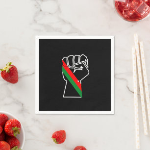 Guardanapo De Papel orgulho negro punho vermelho verde bandeira pan-af