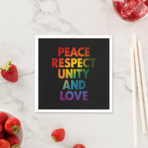 Guardanapo De Papel Orgulho Paz Respeito Unidade E Amor
