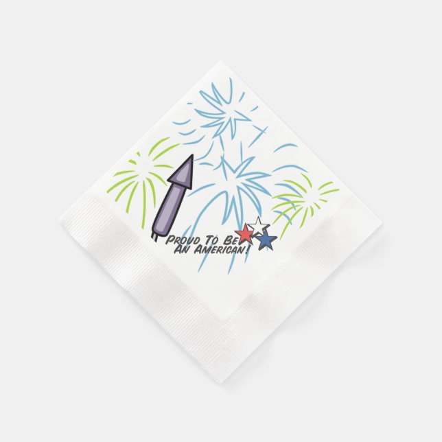 Guardanapo De Papel Orgulhoso Americano - (Canto)