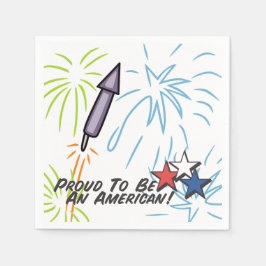 Guardanapo De Papel Orgulhoso Americano -