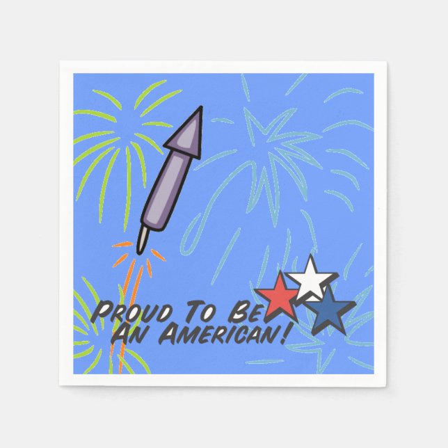 Guardanapo De Papel Orgulhoso Americano - (Frente)