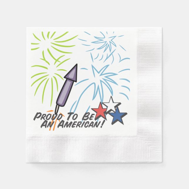 Guardanapo De Papel Orgulhoso Americano - (Frente)