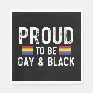 Guardanapo De Papel Orgulhoso por ser gay e negro Mês do Orgulho de 20