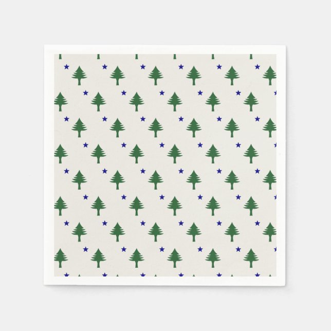 Guardanapo De Papel Original Maine Flag Napkins (Frente)