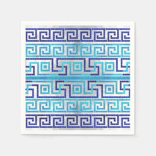 Guardanapo De Papel Ornamento Chave Grego Meander Grego - Mosaico