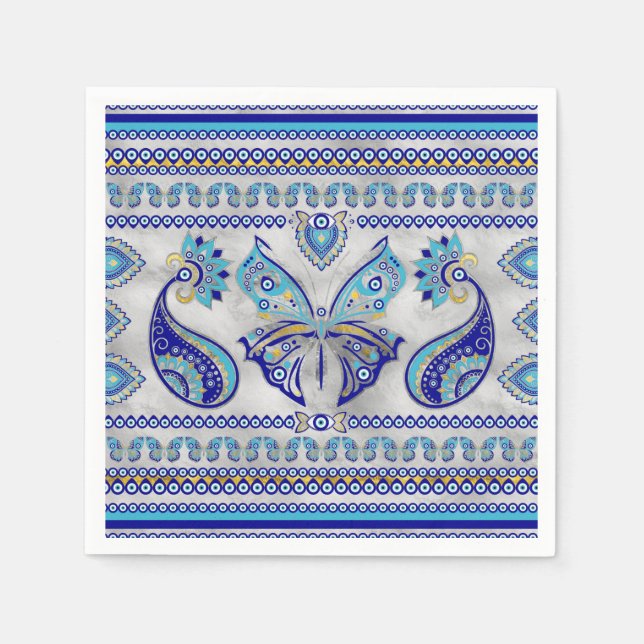 Guardanapo De Papel Ornamento do Olho Mau da Borboleta (Frente)