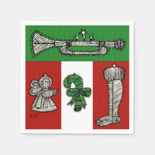 Guardanapo De Papel Ornamento do vintage