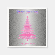 Ornamentos de Nome de Prata de Árvore de Natal Ros