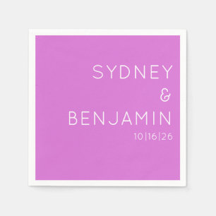 Guardanapo De Papel Orquídea de Casamento Personalizada Simples Modern