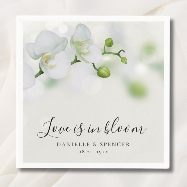 Guardanapo De Papel Orquídea Floral Wedding (Floral Wedding Napkins)