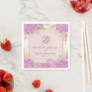 Guardanapo De Papel Orquídea Rosa Empoeirada Vintage ombré Arco e Buqu