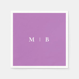 Guardanapo De Papel Orquídea Simples e Monograma Branco Nápoles