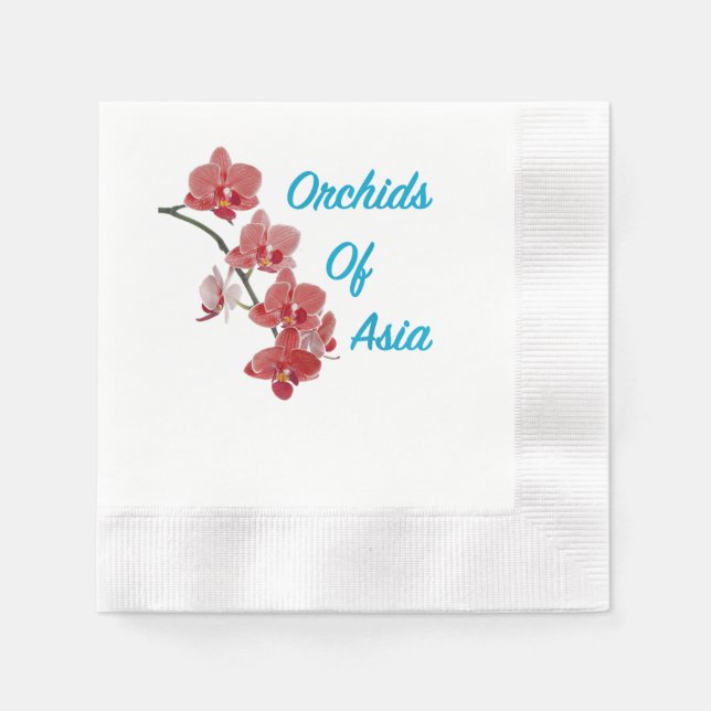 Guardanapo De Papel Orquídeas da Ásia Day Spa (Frente)