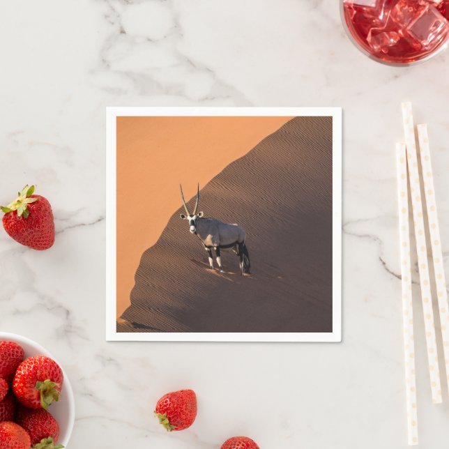 Guardanapo De Papel Oryx na borda, Namíbia (Insitu)