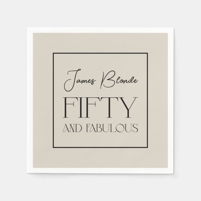 Guardanapo De Papel Os 50 e fabulosos cavalheiros personalizados (Frente)