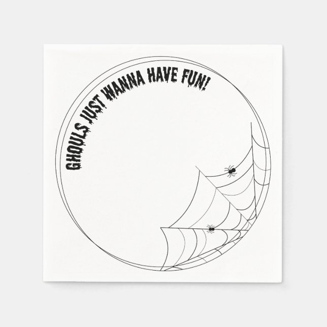 Guardanapo De Papel os fantasmas só querem divertir-se com o guardanap (Frente)