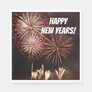 Guardanapo De Papel Os felizes anos novos dos fogos-de-artifício