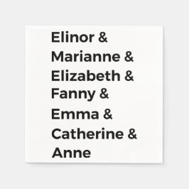 Guardanapo De Papel Os Heroínas de Jane Austen I