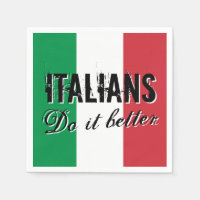 Os italianos fazem-no melhor e engraçado guardanap