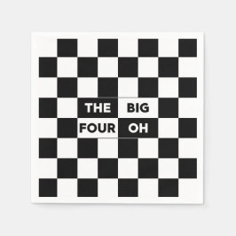 Guardanapo De Papel Os quatro grandes padrões, preto e branco, verific