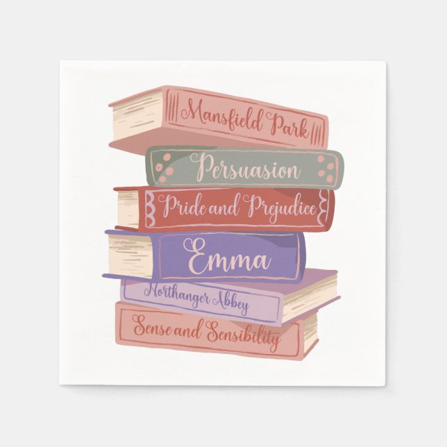Guardanapo De Papel Os Romances de Jane Austen V (Frente)