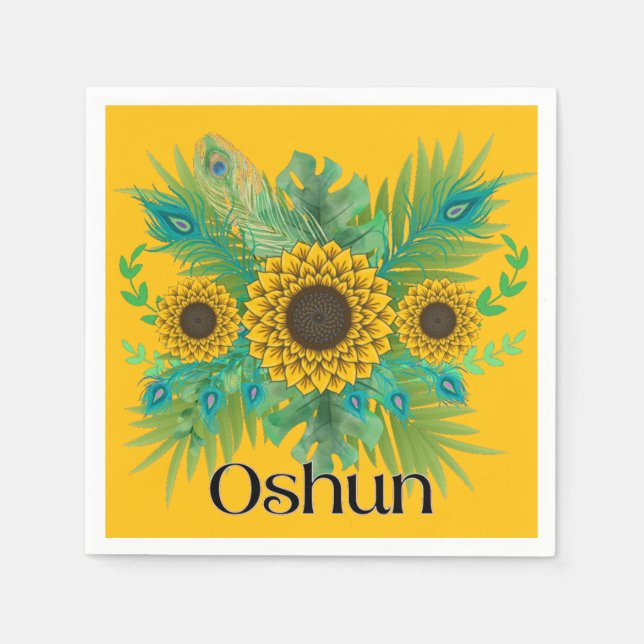Guardanapo De Papel Oshun Goddess Sunflower (Frente)