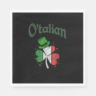 Guardanapo De Papel O'talian Irlandês Dia de São Patrício Trevo Italia