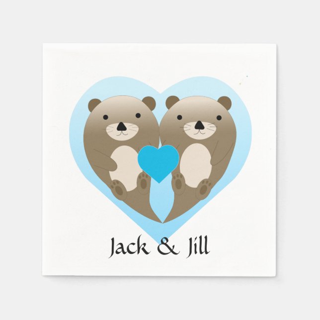 Guardanapo De Papel Otter Love (Frente)