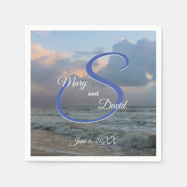 Guardanapo De Papel Ouça O Casamento De Ondas (Frente)