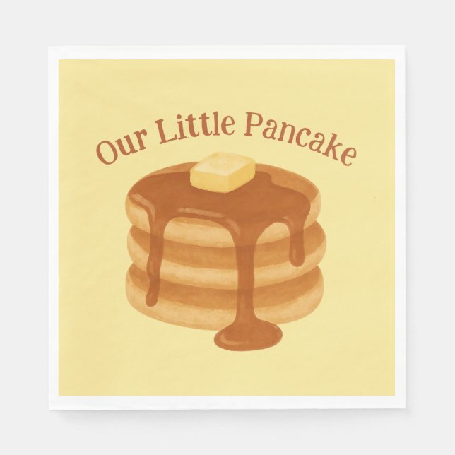 Guardanapo De Papel Our Little Pancake Breakfast Brunch Theme (Frente)