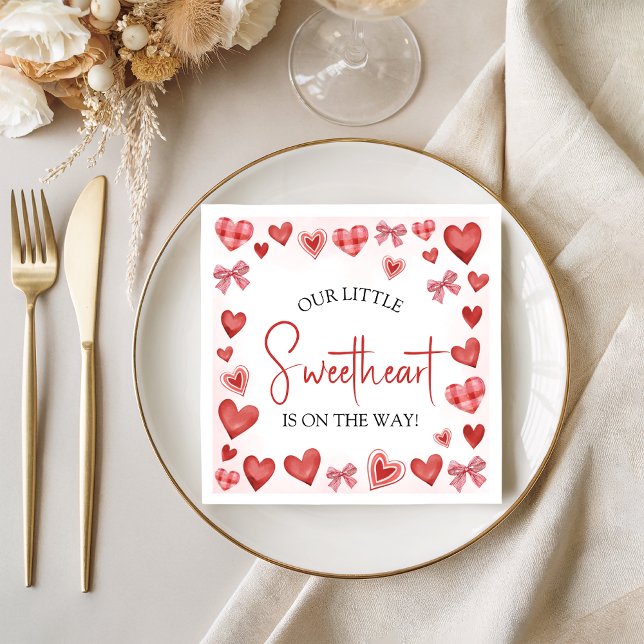 Guardanapo De Papel Our Little Sweetheart Baby Shower Napkin (Criador carregado)