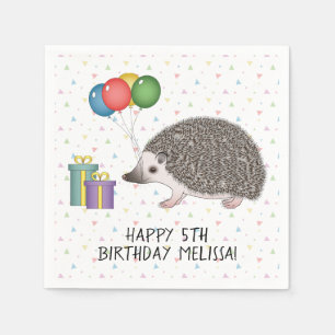 Guardanapo De Papel ouriço-africano-animal - Feliz Aniversário